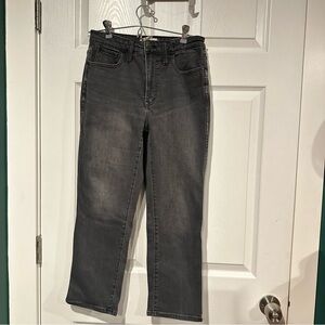 Madewell Gray Curvy High Rise Slim Straight Jeans size 27P